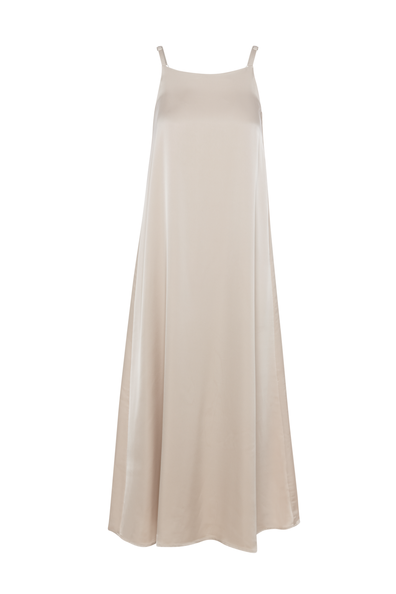Satin Slip Dress Light Beige
