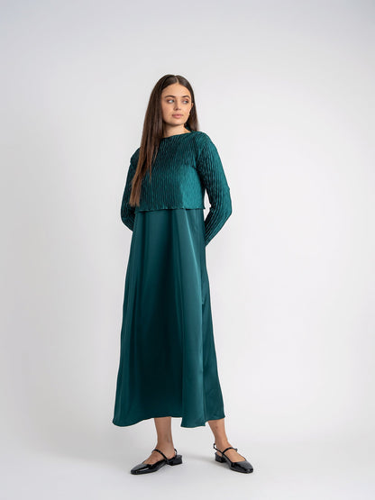 Slip Dress with Cropped Top