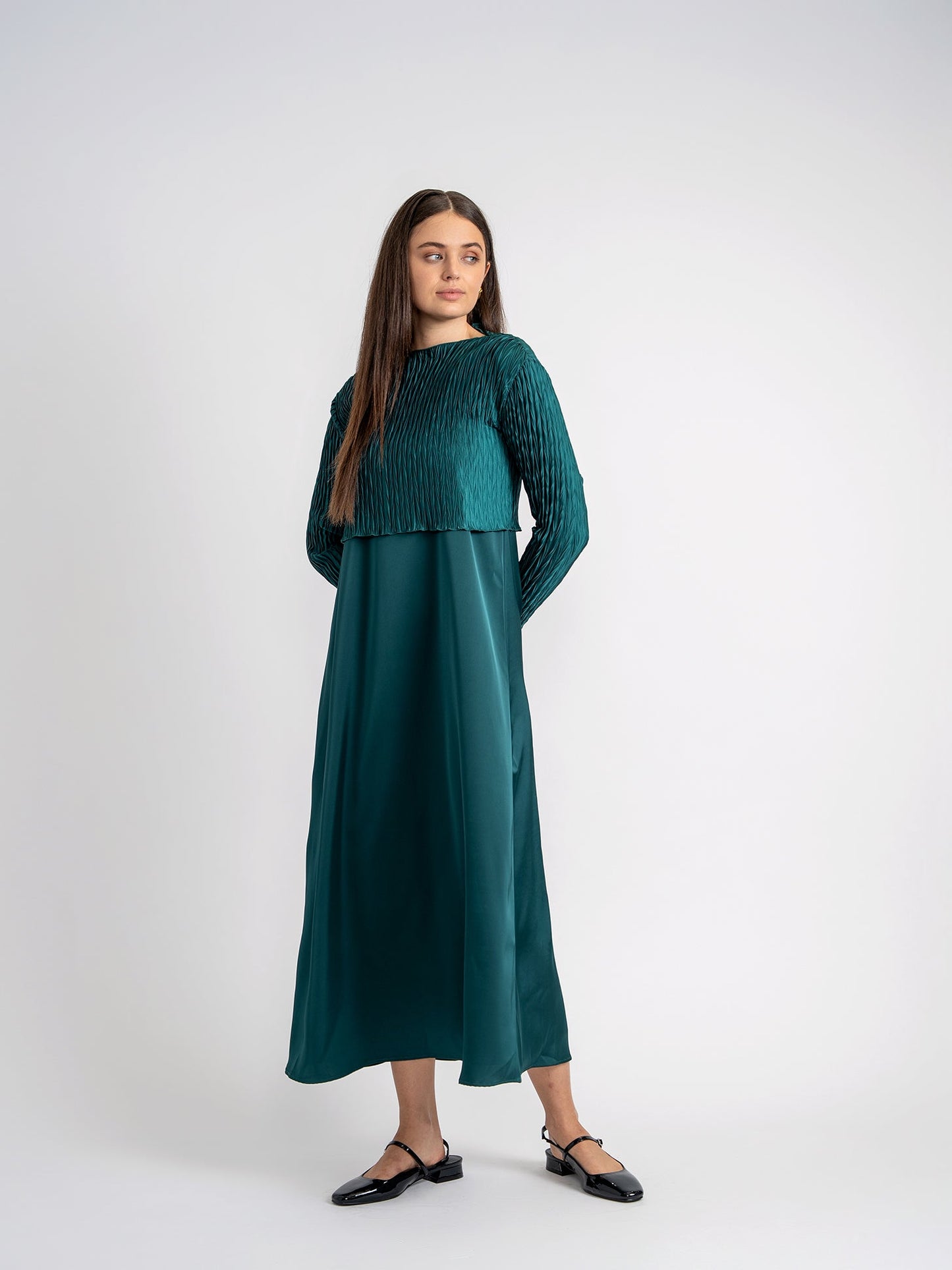 Slip Dress with Cropped Top