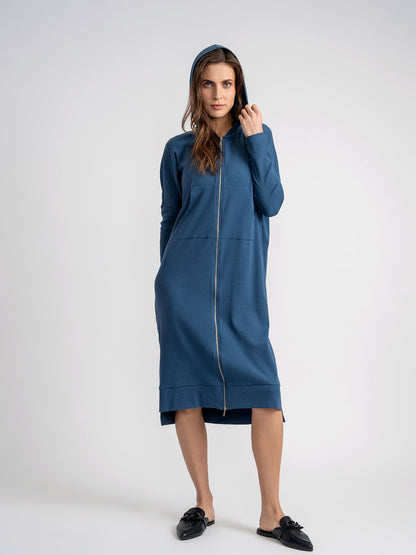 Zip Up Hoodie Dress