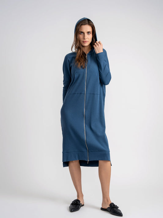 Zip Up Hoodie Dress