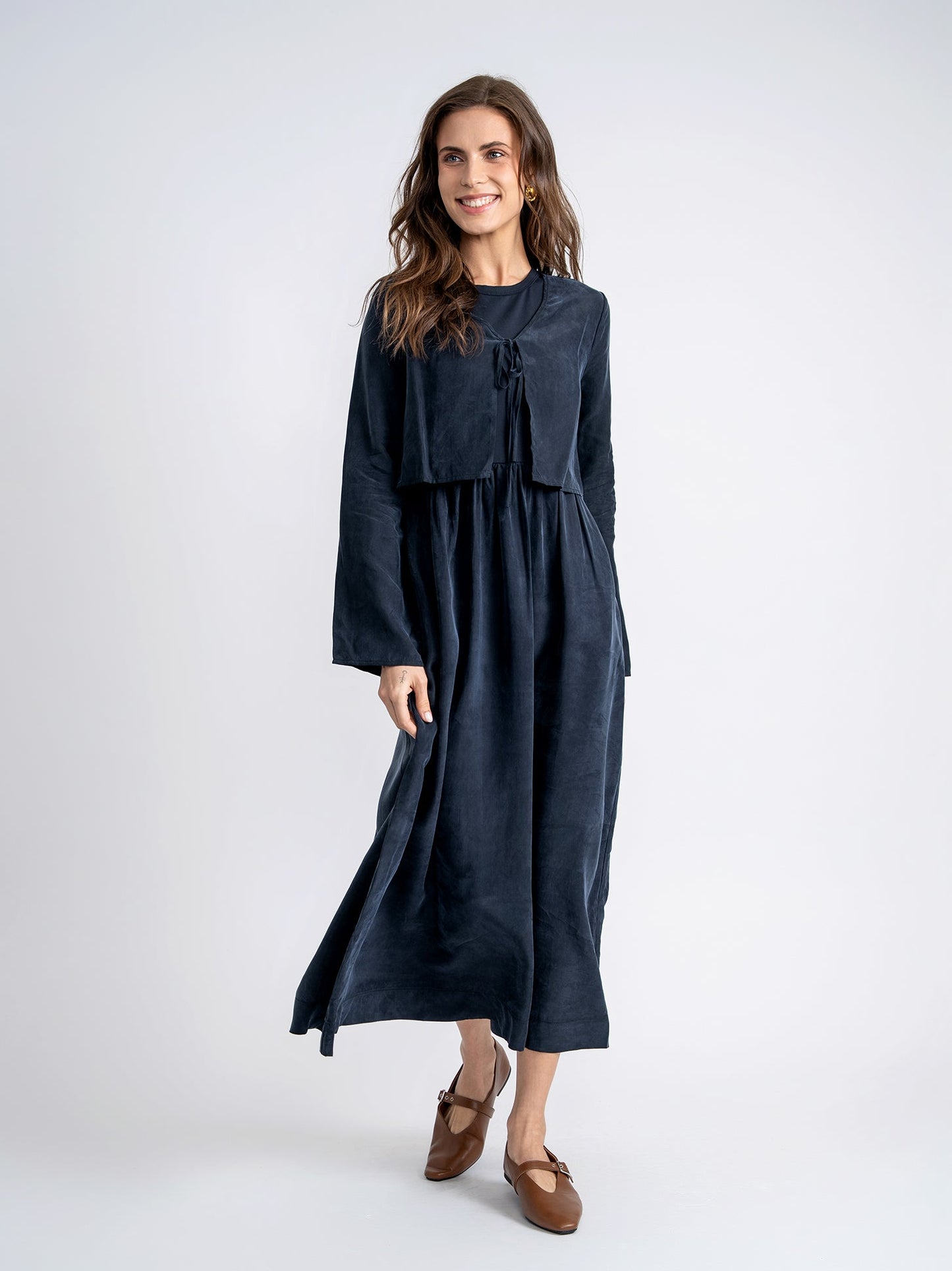 Suede Cropped Cardigan