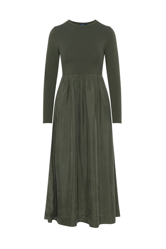 Suede Dress Olive