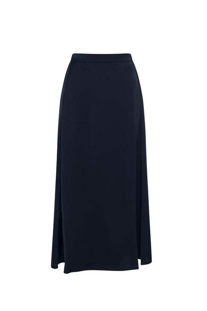 Satin Skirt Navy