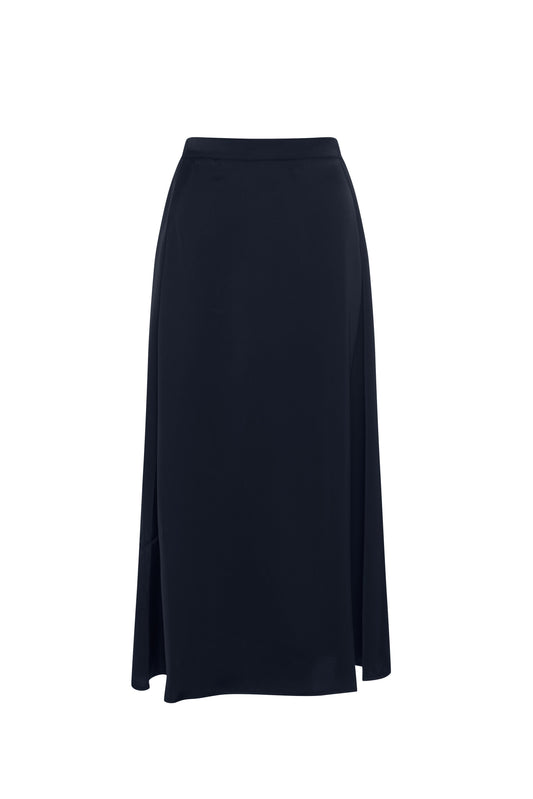 Satin Skirt Navy