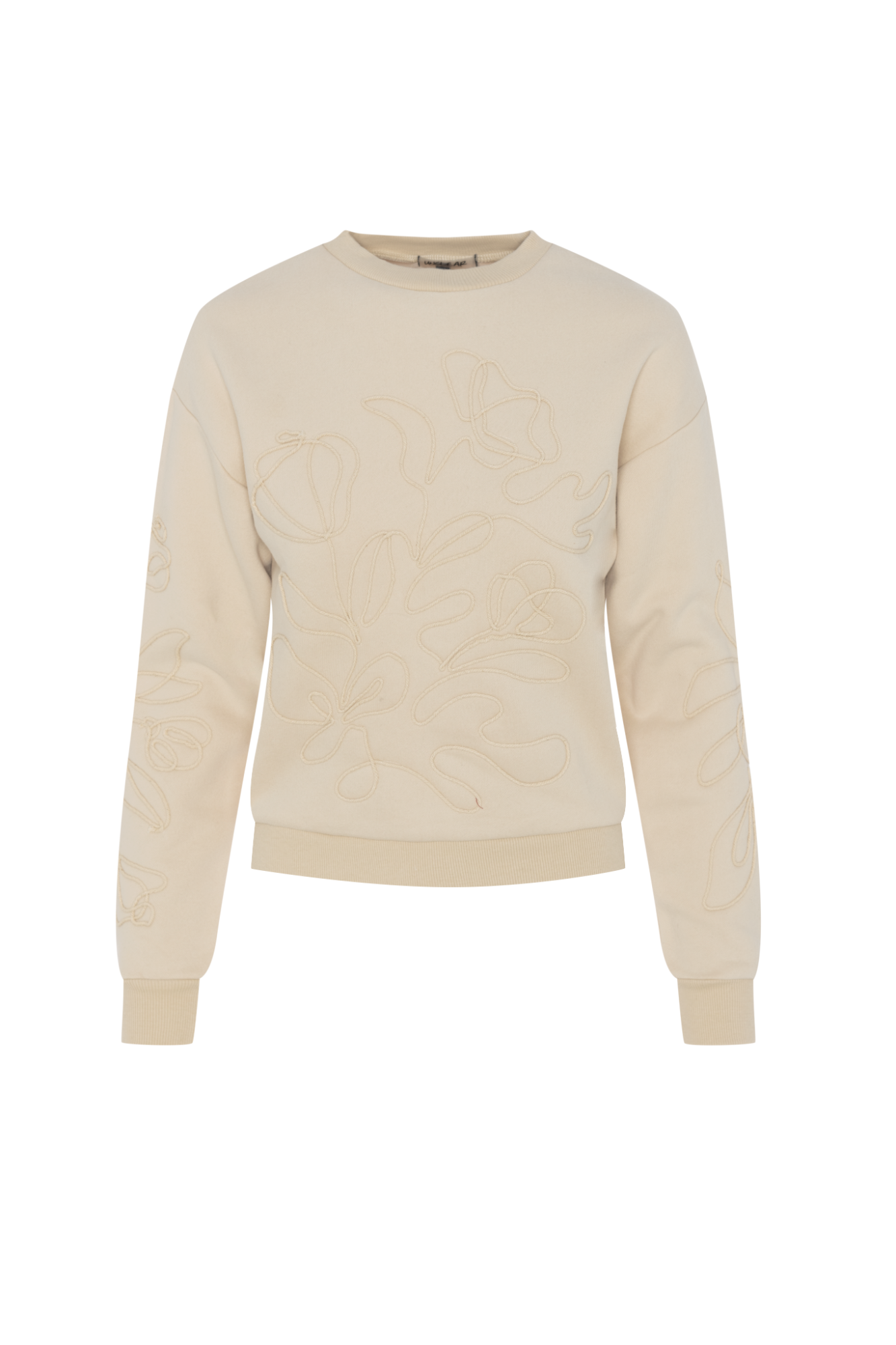 Rope Embroidered Sweatshirt Cream