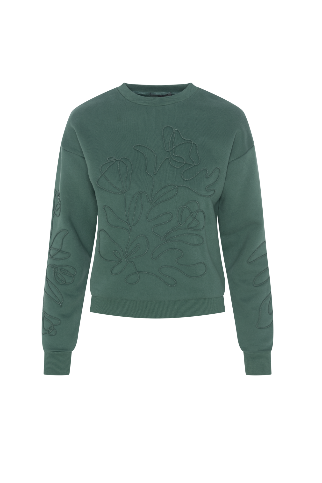 Rope Embroidered Sweatshirt Green