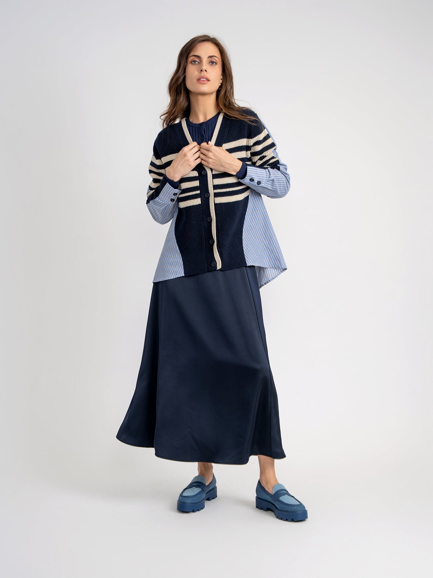 Cardigan Shirt Combo