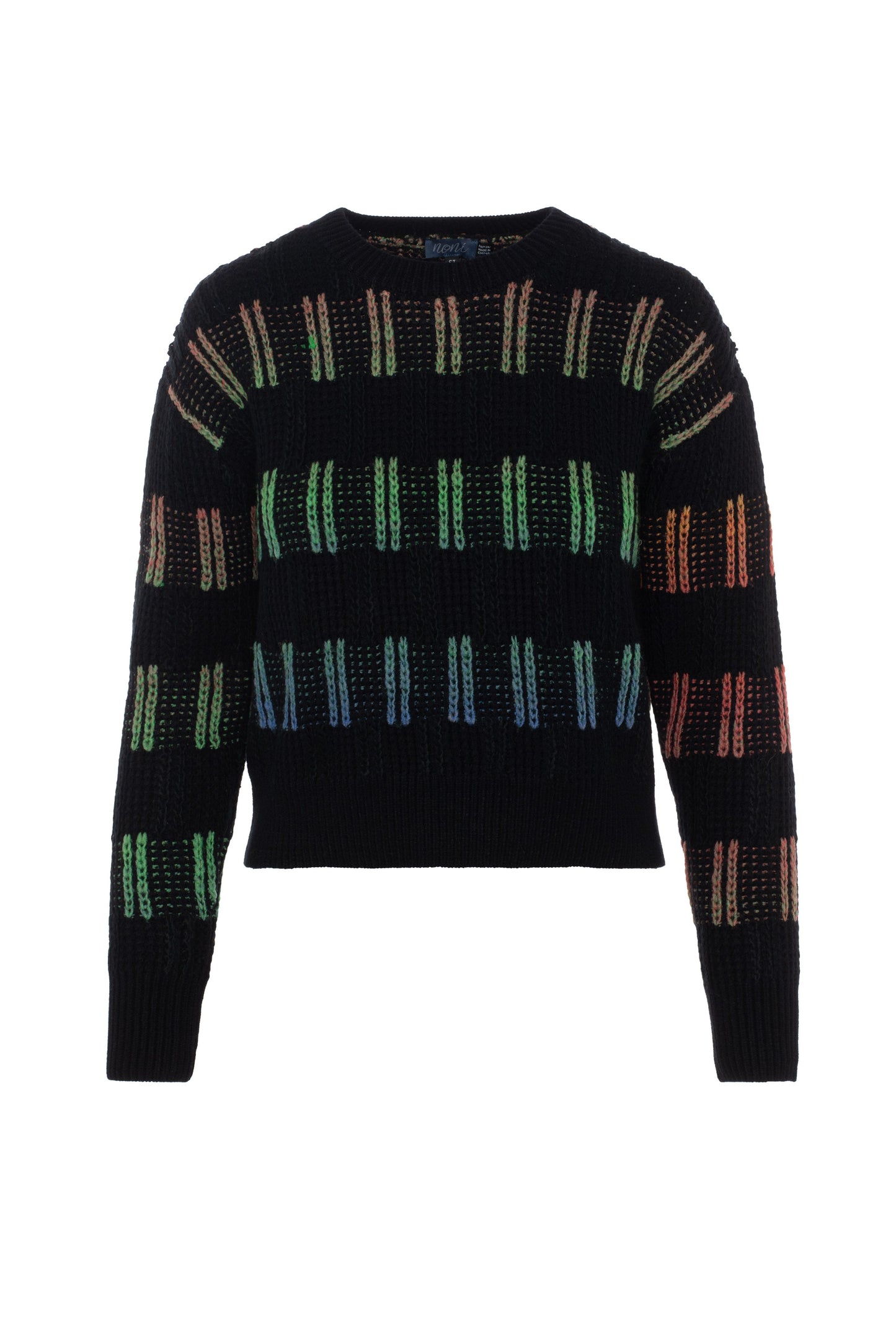 Multicolor Knit Sweater Black