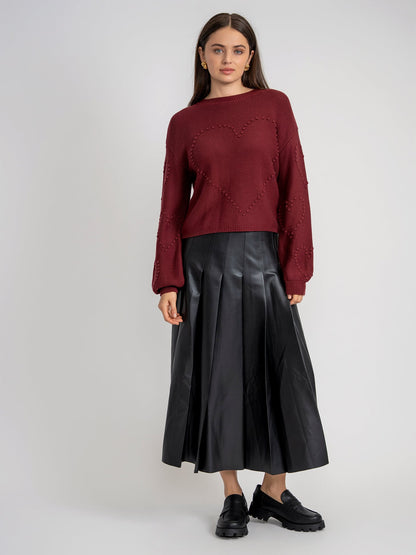 Heart Knitted Sweater