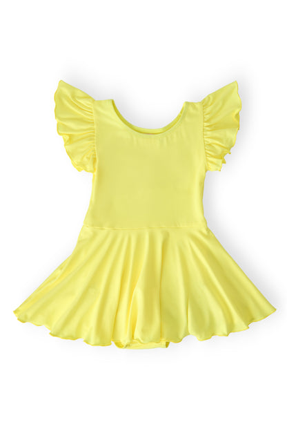 Yellow S/S Twirl Leotard