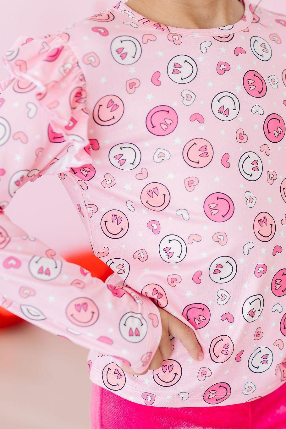 SALE You Make Me Happy L/S Ruffle Tee