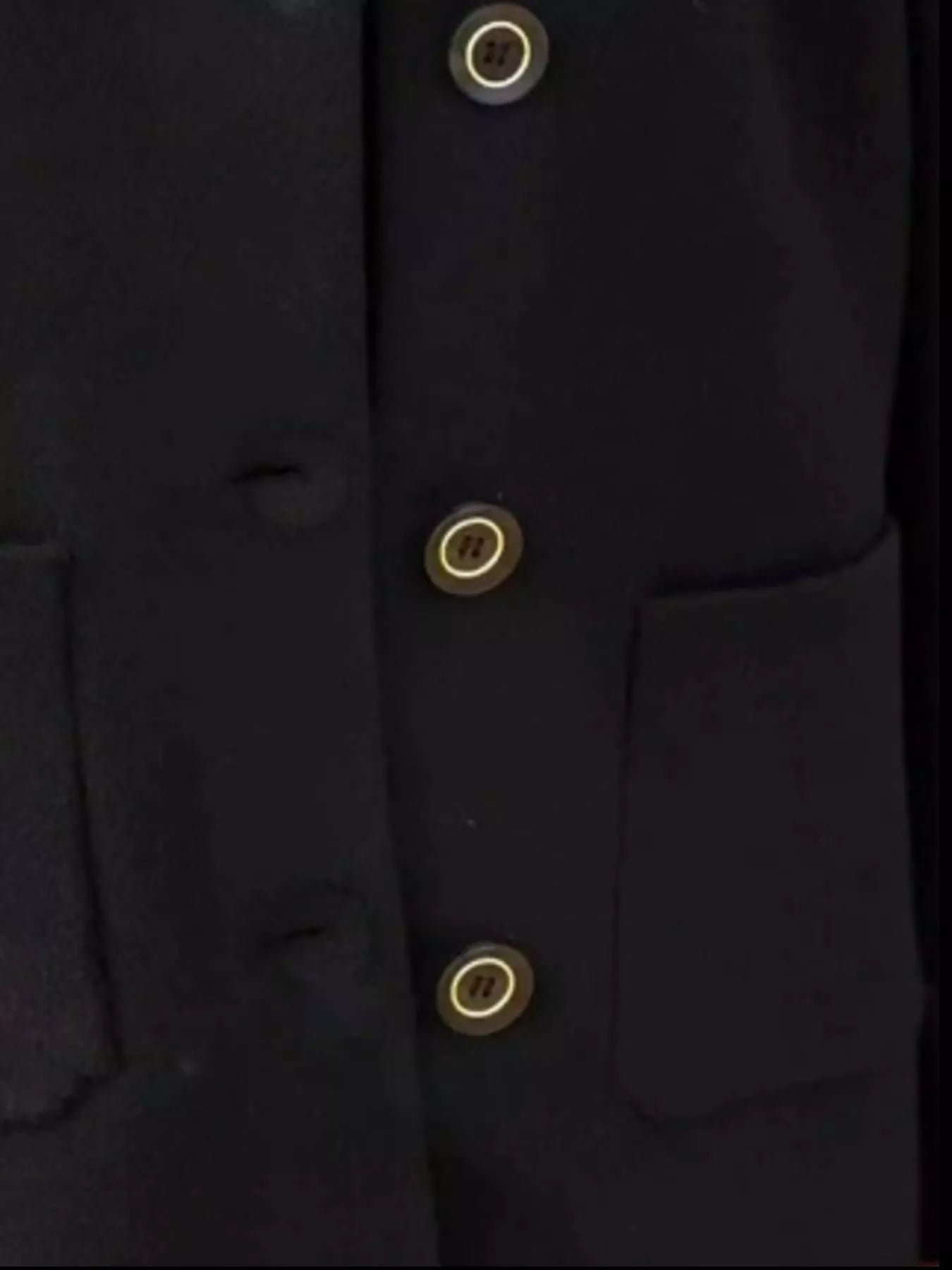 Full Size Button-Front Raglan Sleeve Coat Plus Size