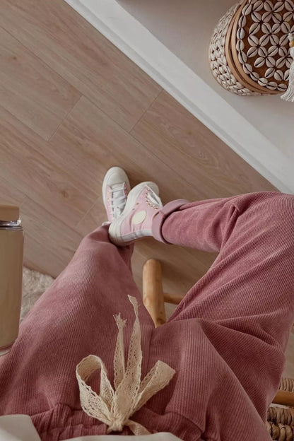 Lace Detail Dropped Shoulder Hoodie and Pants Set