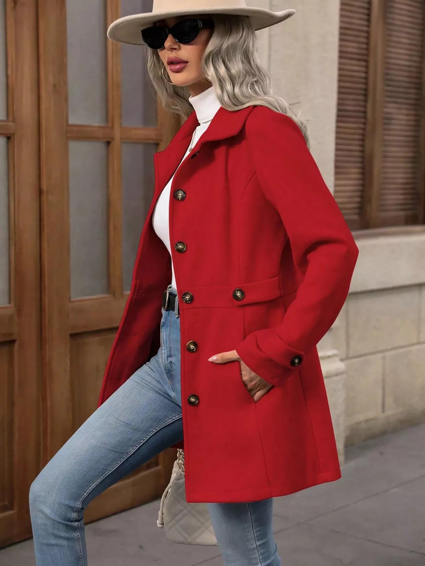 Button Up Long Sleeve Outerwear