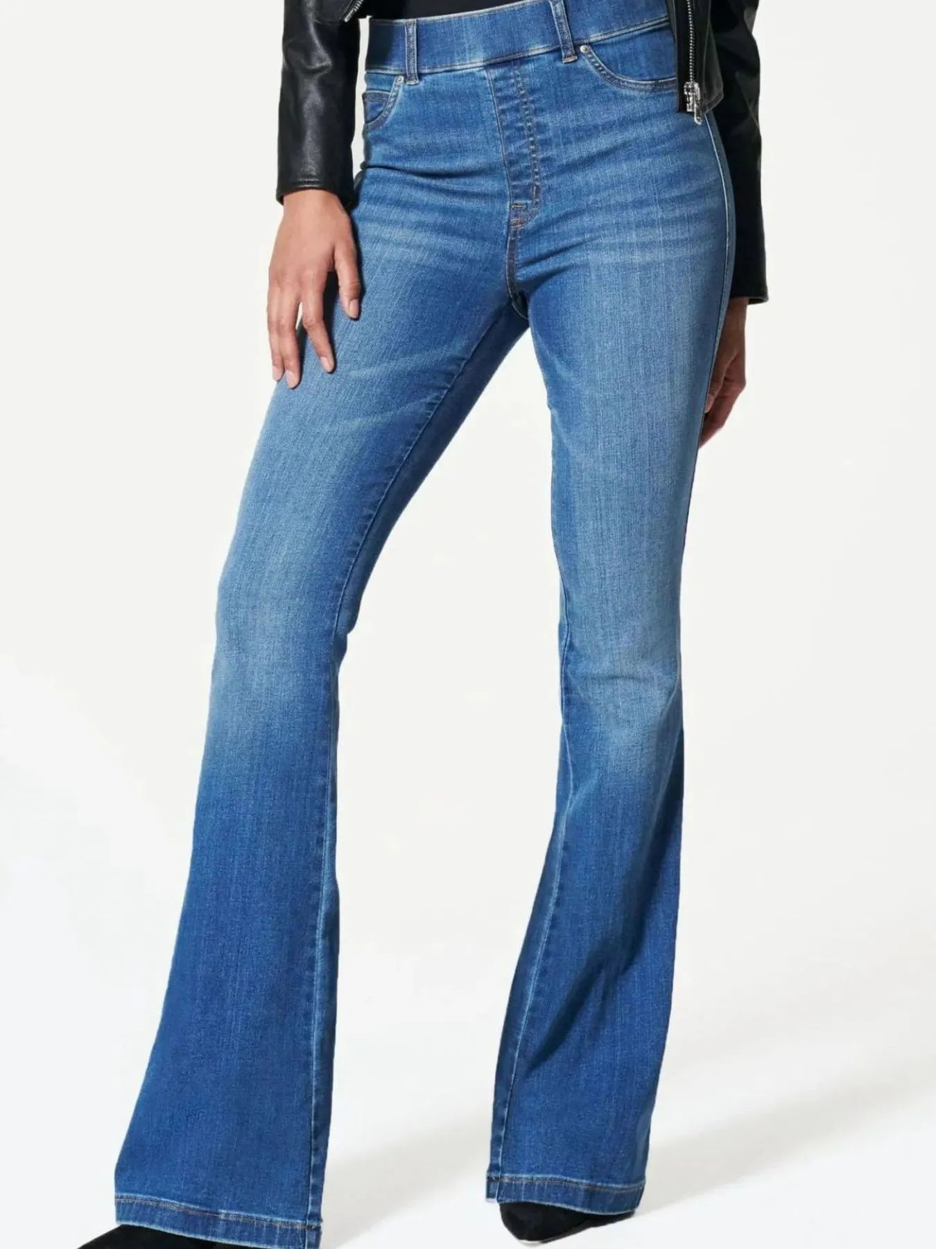 Full Size High-Waisted Flare Jeans Plus Size Indigo
