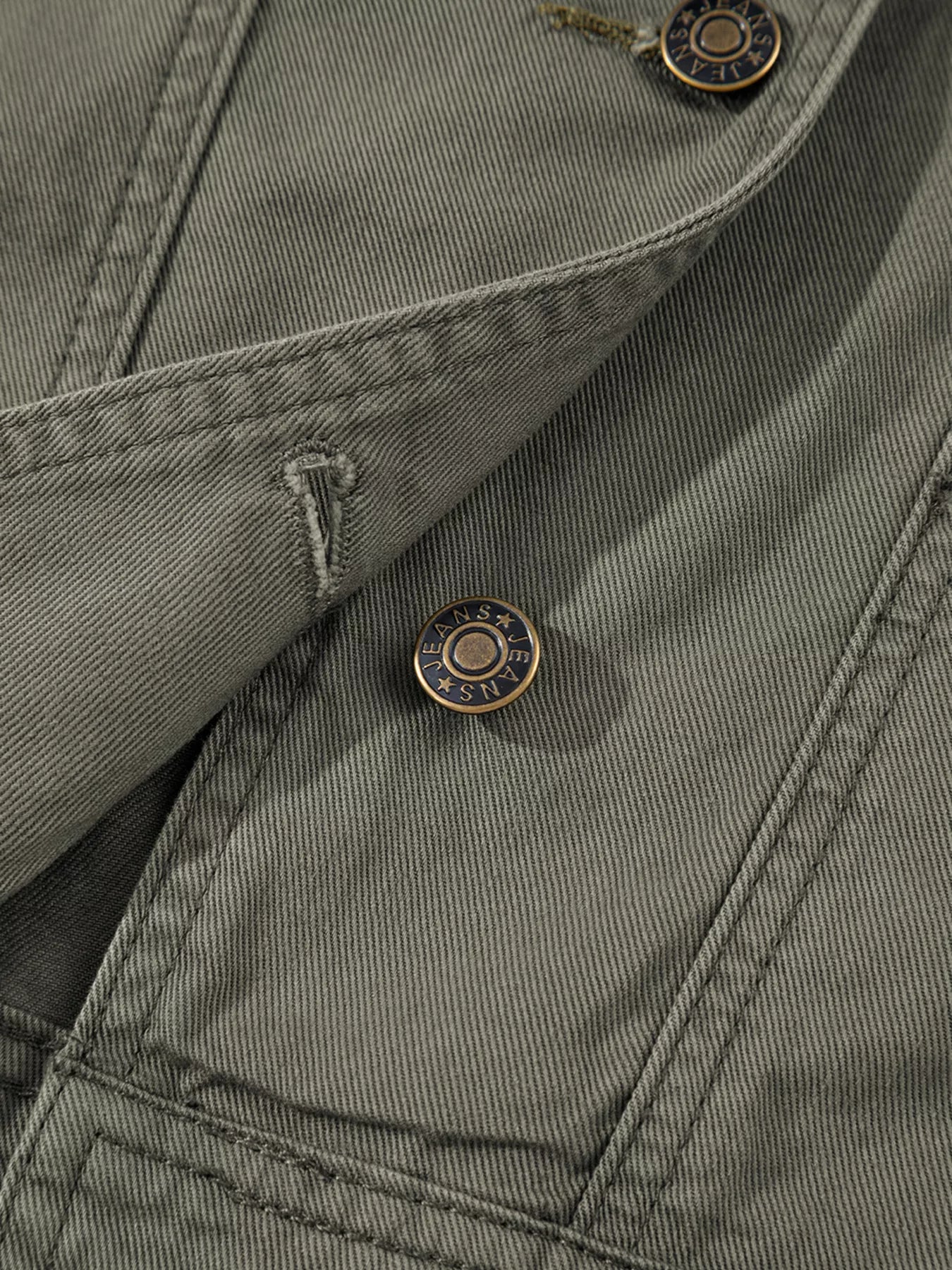 Ruffled Patchwork Denim Jacket Vest