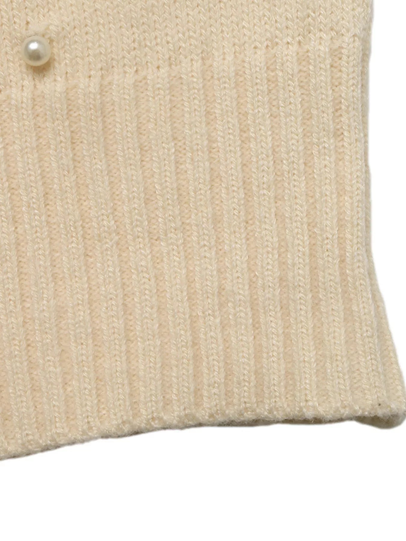 Pearl Embellished Button-Up Cardigan