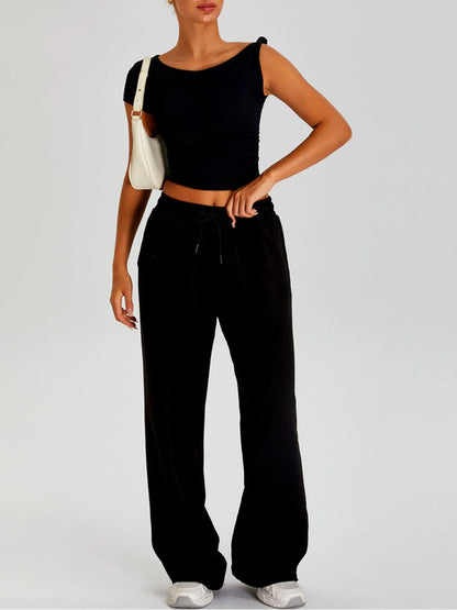 Ruched Side Crop T-Shirt