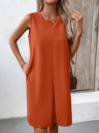 Pocket Mini Dress Terracotta