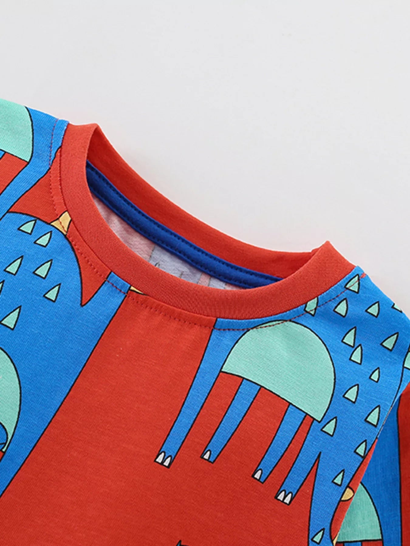 Children's Dinosaur Print Long Sleeve Pajama Set