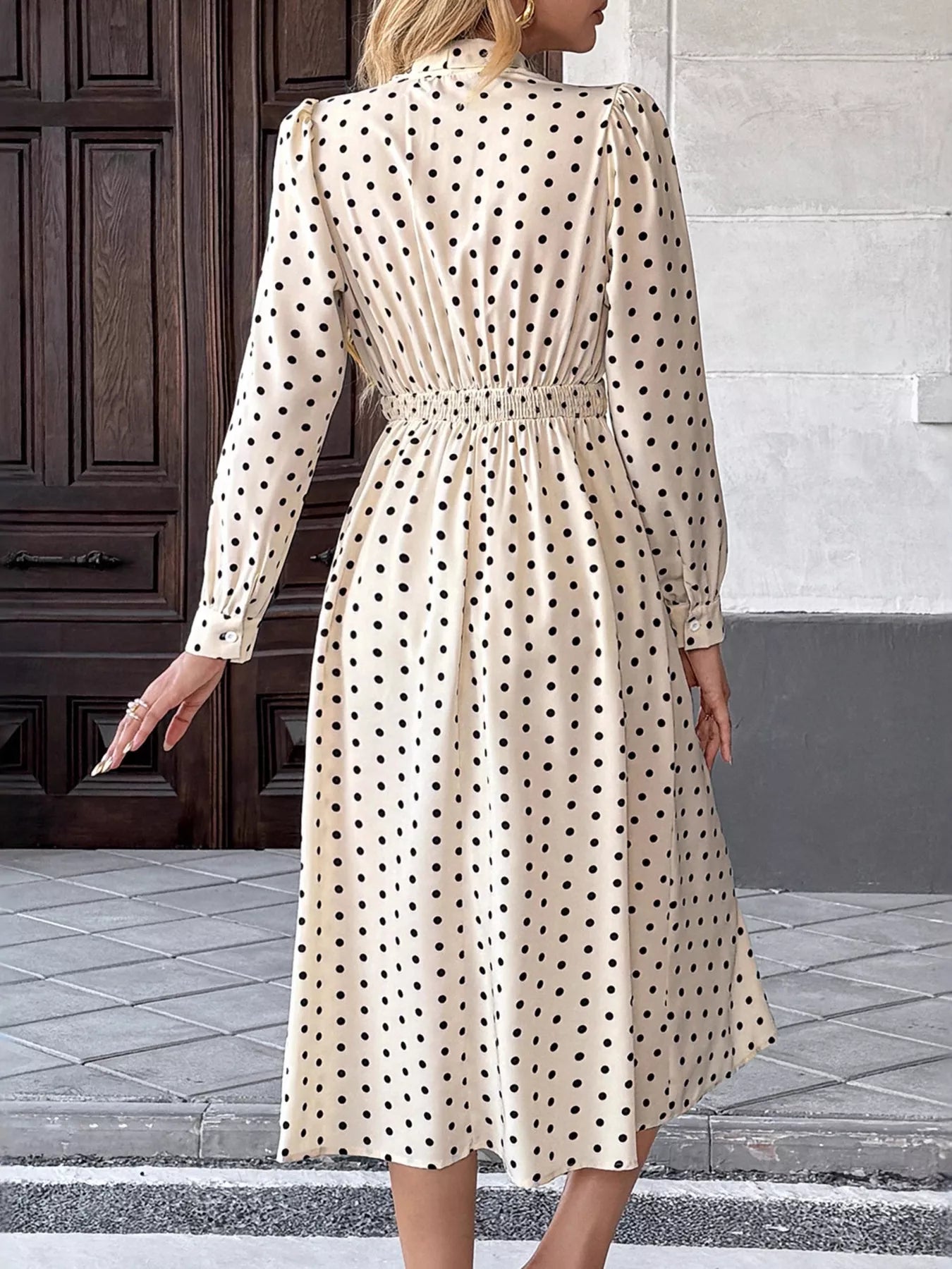 Tie Front Polka Dot Dress