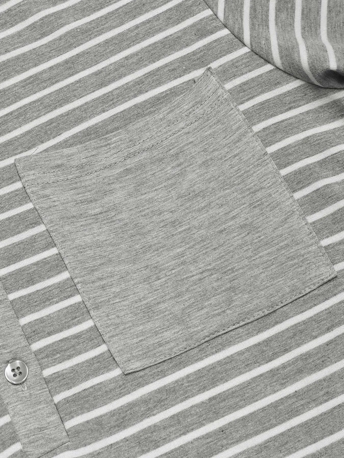 Striped Long Sleeve Lounge Dress