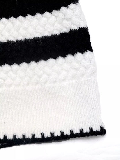 Striped Button-Up Long Sleeve Cardigan