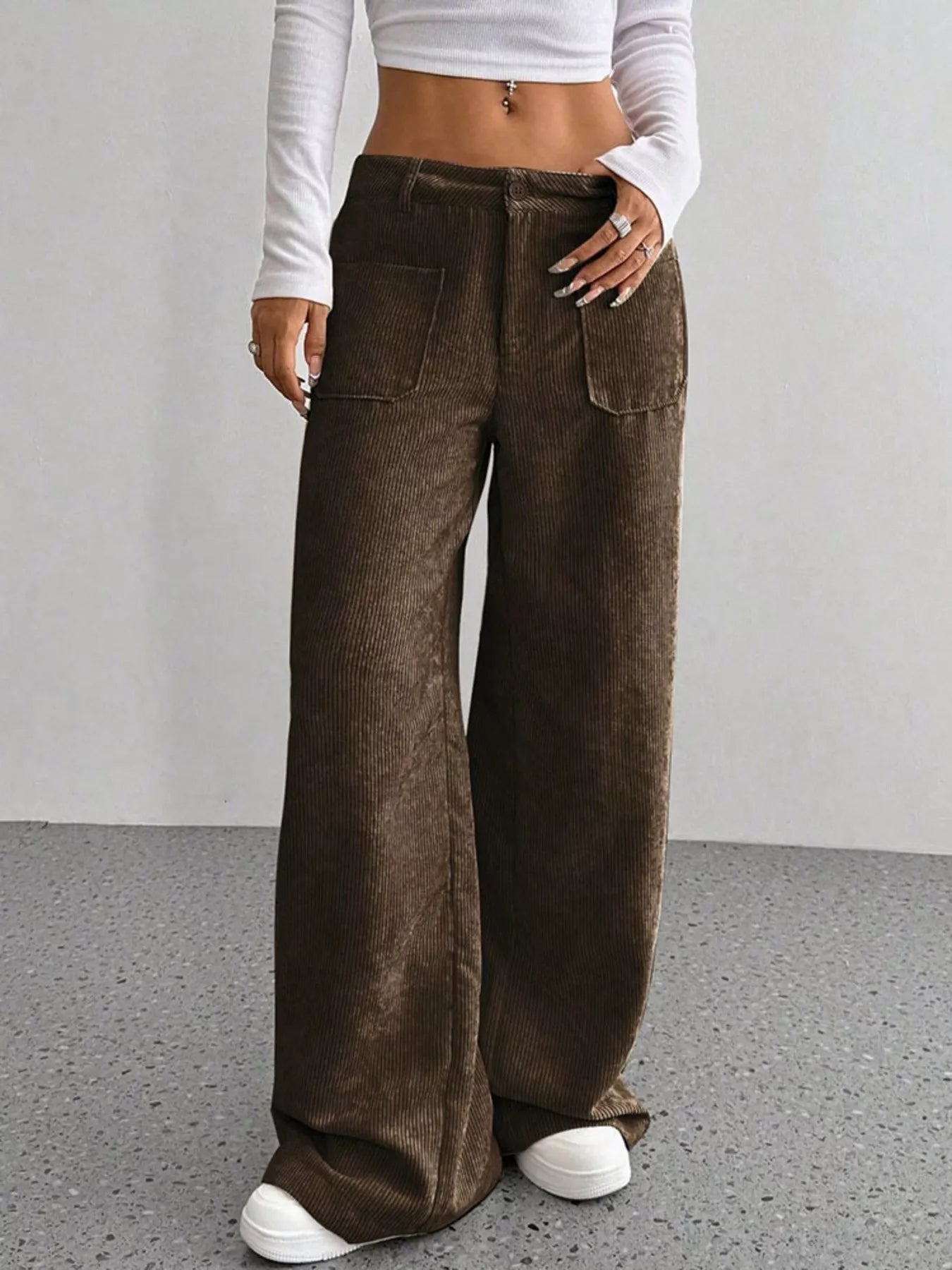 Wide Leg Corduroy Pants