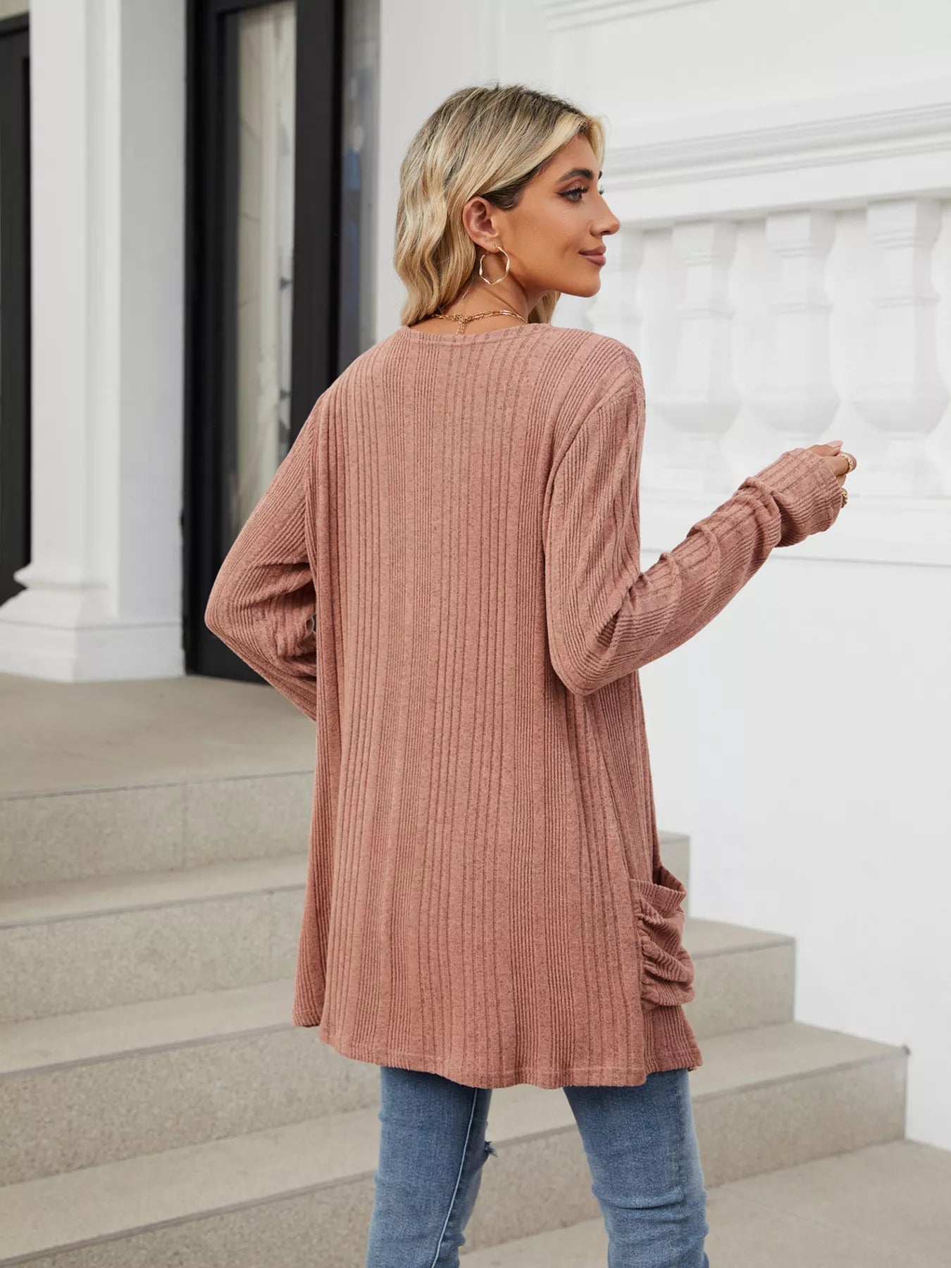 Open Front Long Cardigan