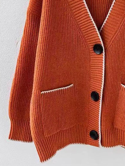 Pocketed Button Down Cardigan