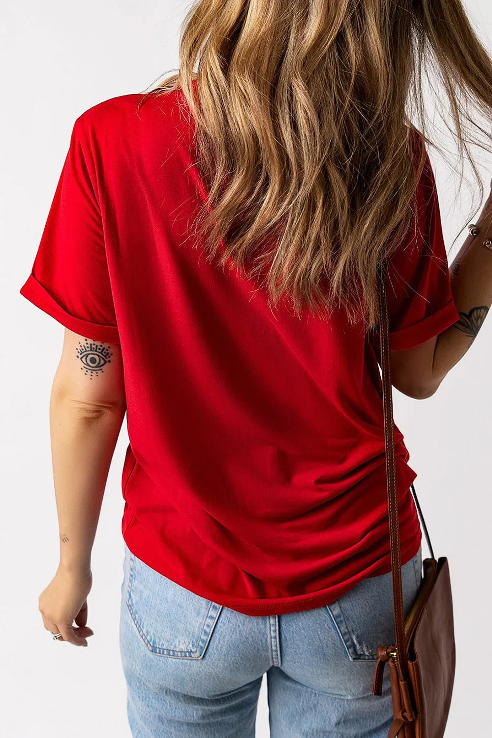 Patriotic Star Round Neck T-Shirt
