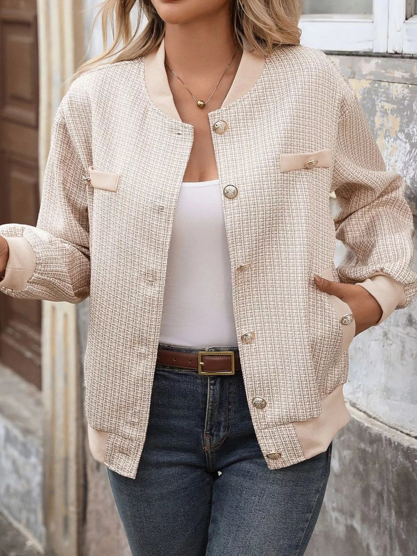 Button Up Long Sleeve Jacket