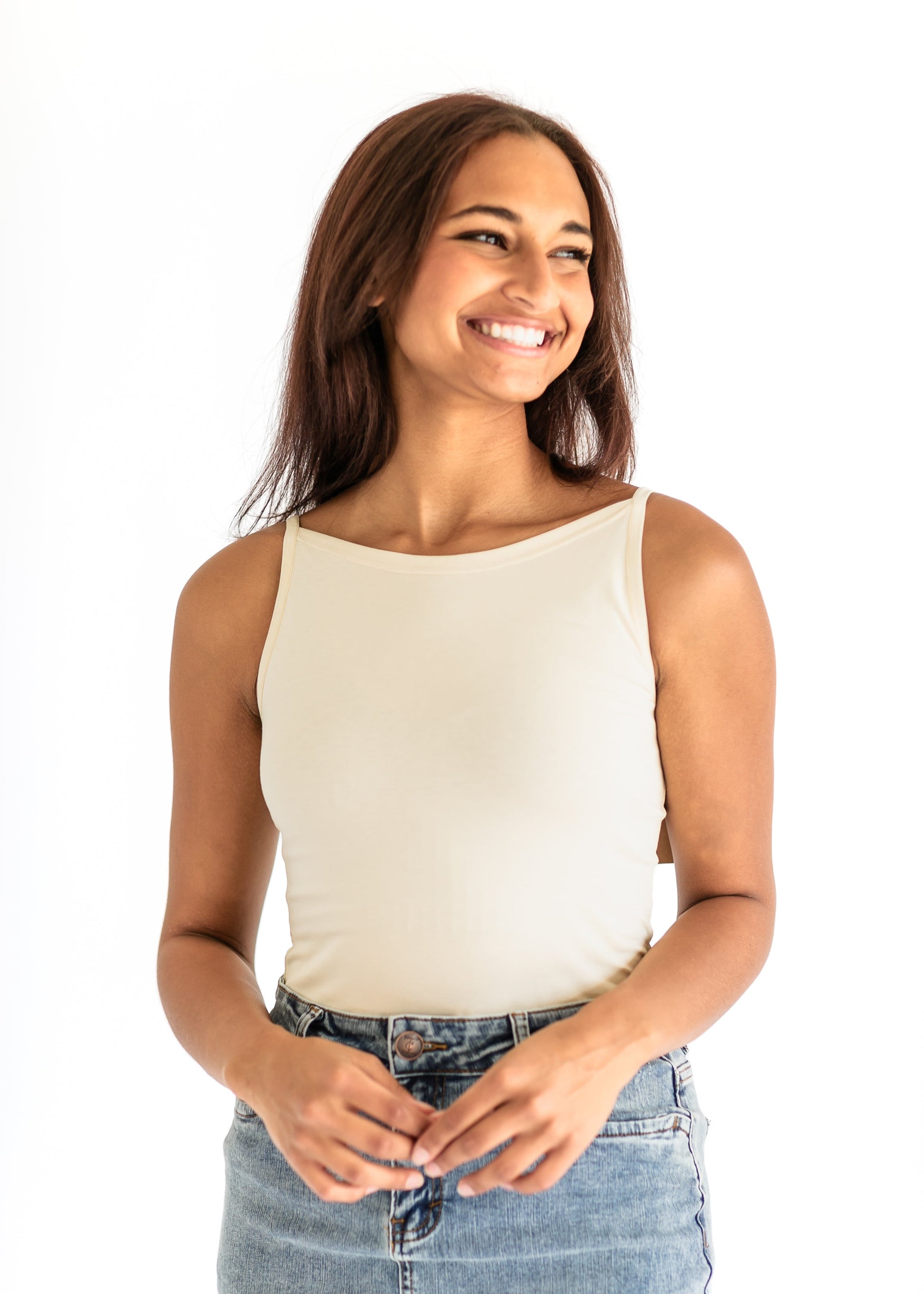 Adjustable Layering Cami Cream