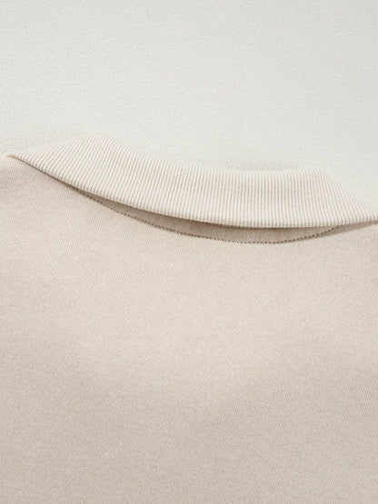 Drop Shoulder Zip Up Jacket and Drawstring Pants Active 2pcs Set