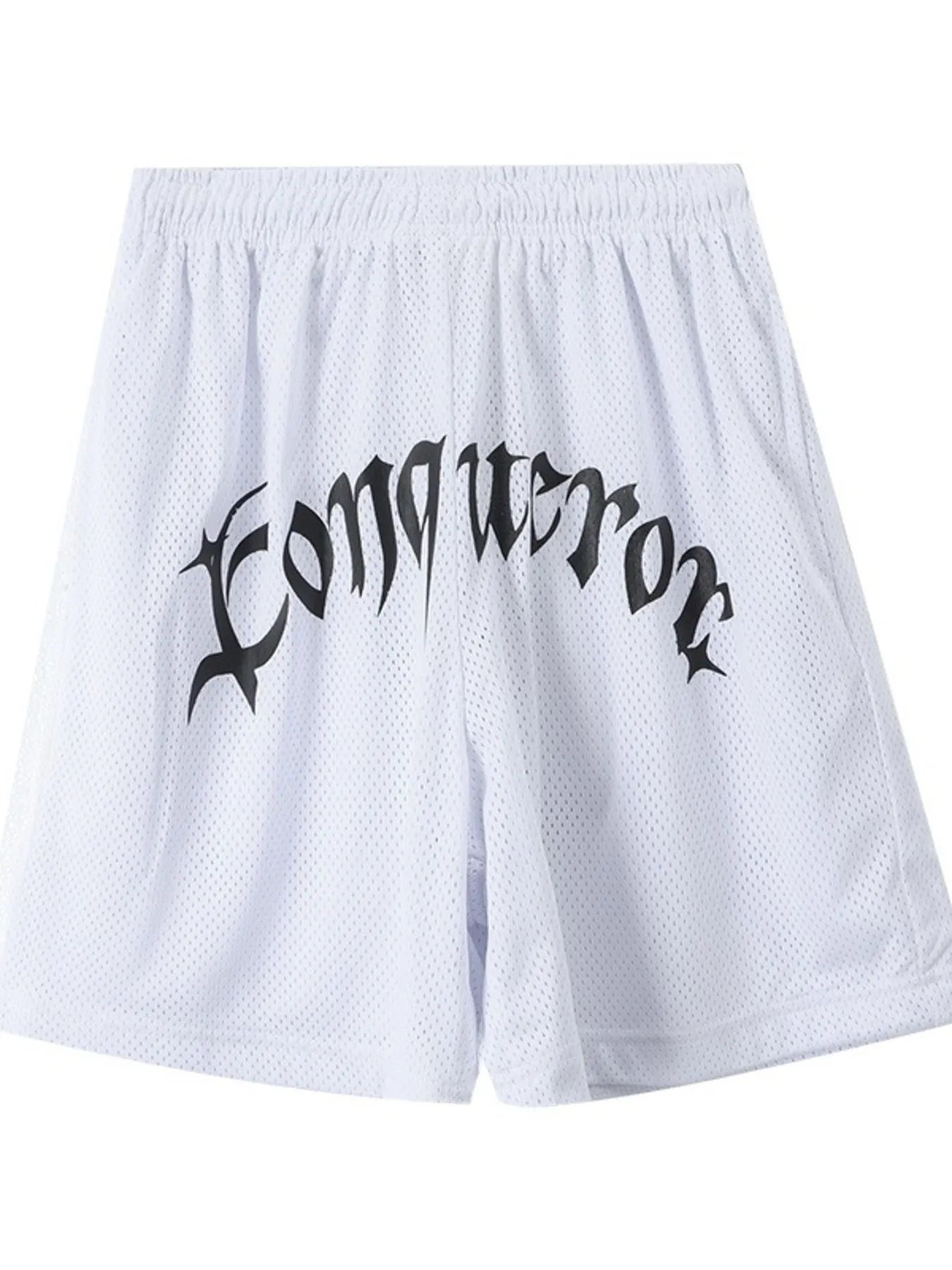 Drawstring Letter Shorts