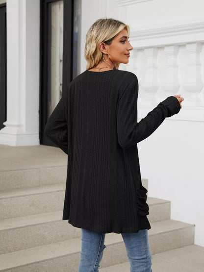Open Front Long Cardigan
