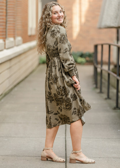 Aleeyah Smocked Midi Dress - FINAL SALE