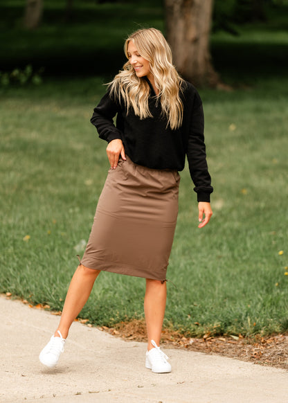 Andie Hiking Midi Skirt Cinnamon