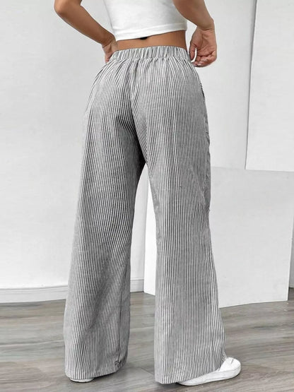 Striped Wide Leg Pants
