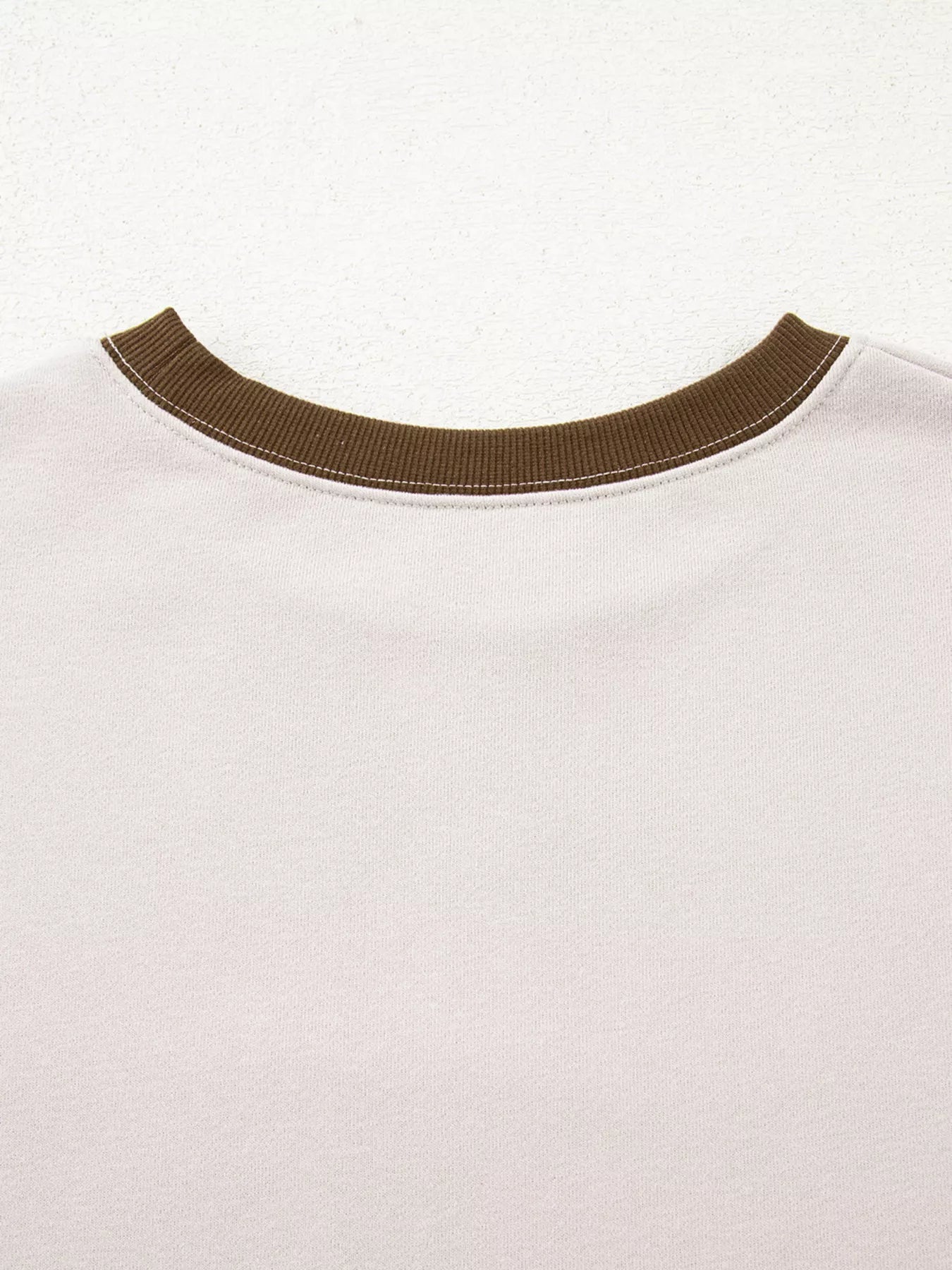 Contrast Striped Long Sleeve Sweatshirt