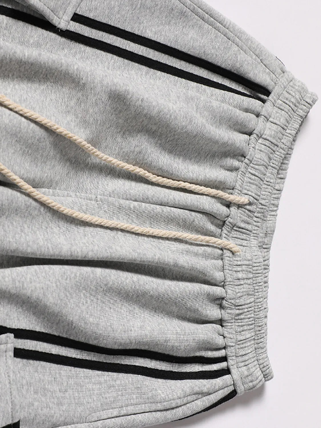 Drawstring Side Striped Wide Leg Pants