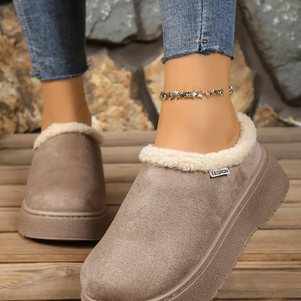 Plush Lined Platform Boots