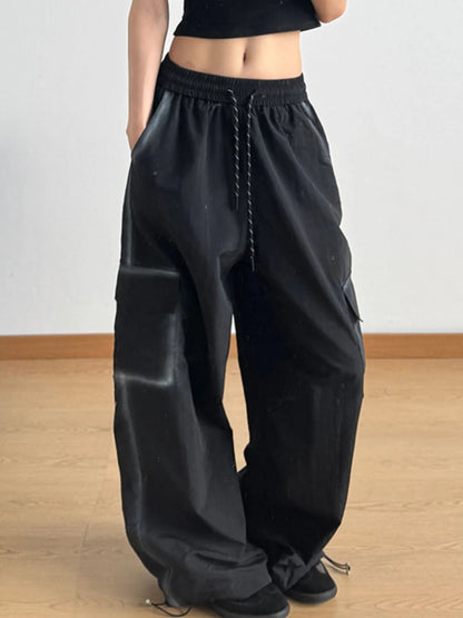 Drawstring Wide Leg Pants