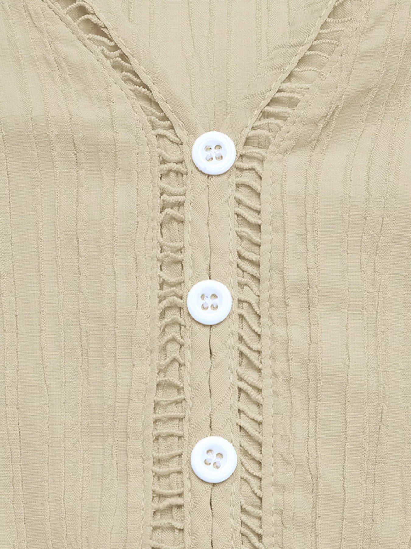 Tiered V-Neck Long Sleeve Dress