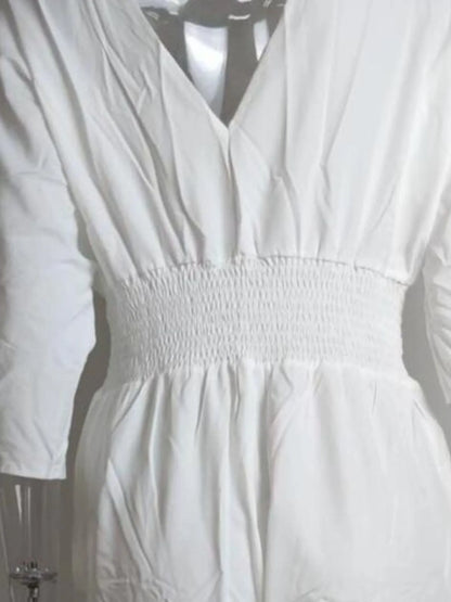 Full Size Wide-Leg Wrap Jumpsuit with Kimono Sleeves Plus Size