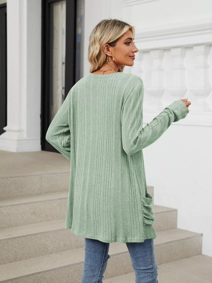 Open Front Long Cardigan