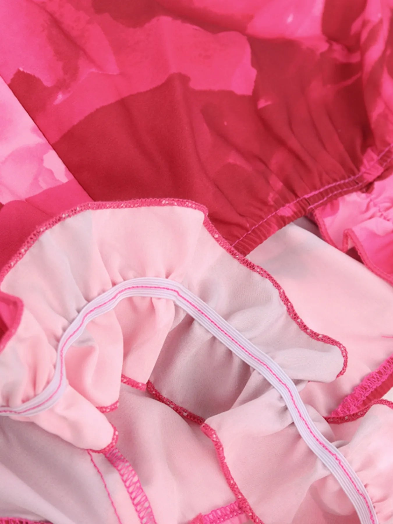 Floral Print Square Neck Wide Leg Jumpsuit