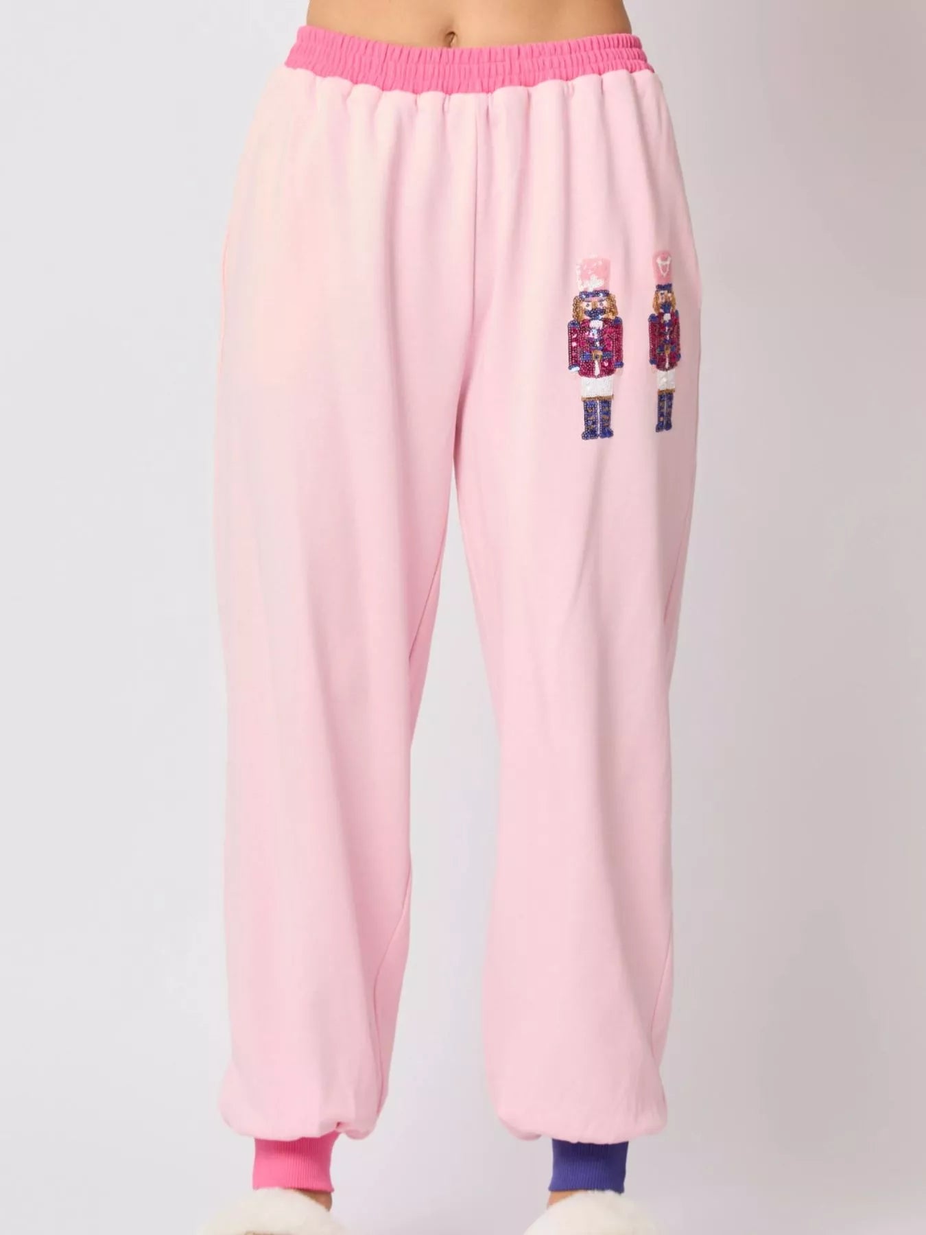 Nutcracker Contrast Trim Sweatshirt and Pants Set