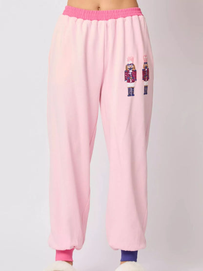 Nutcracker Contrast Trim Sweatshirt and Pants Set